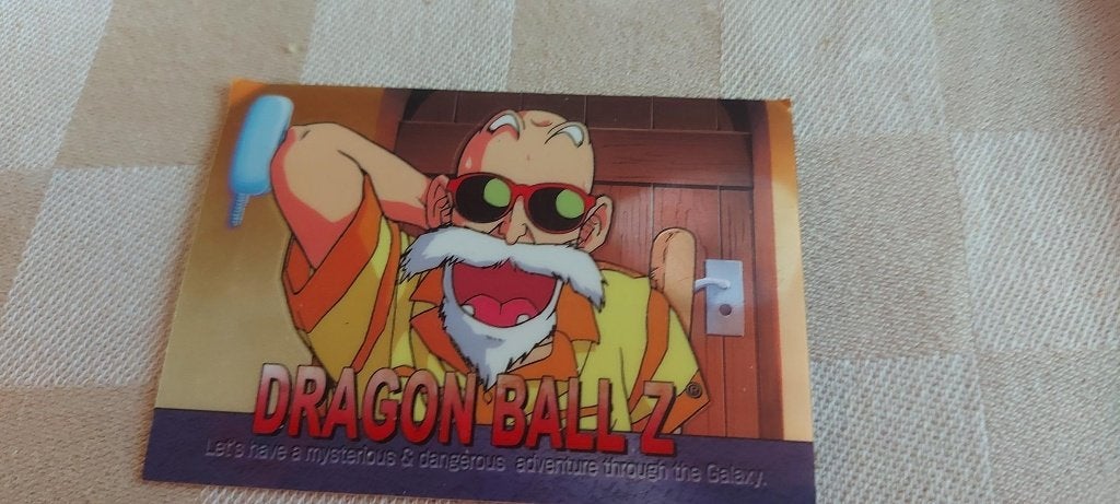 dragonball z kaart reverseholo Master Roshi, Ophalen of Verzenden, Zo goed als nieuw, Losse kaart