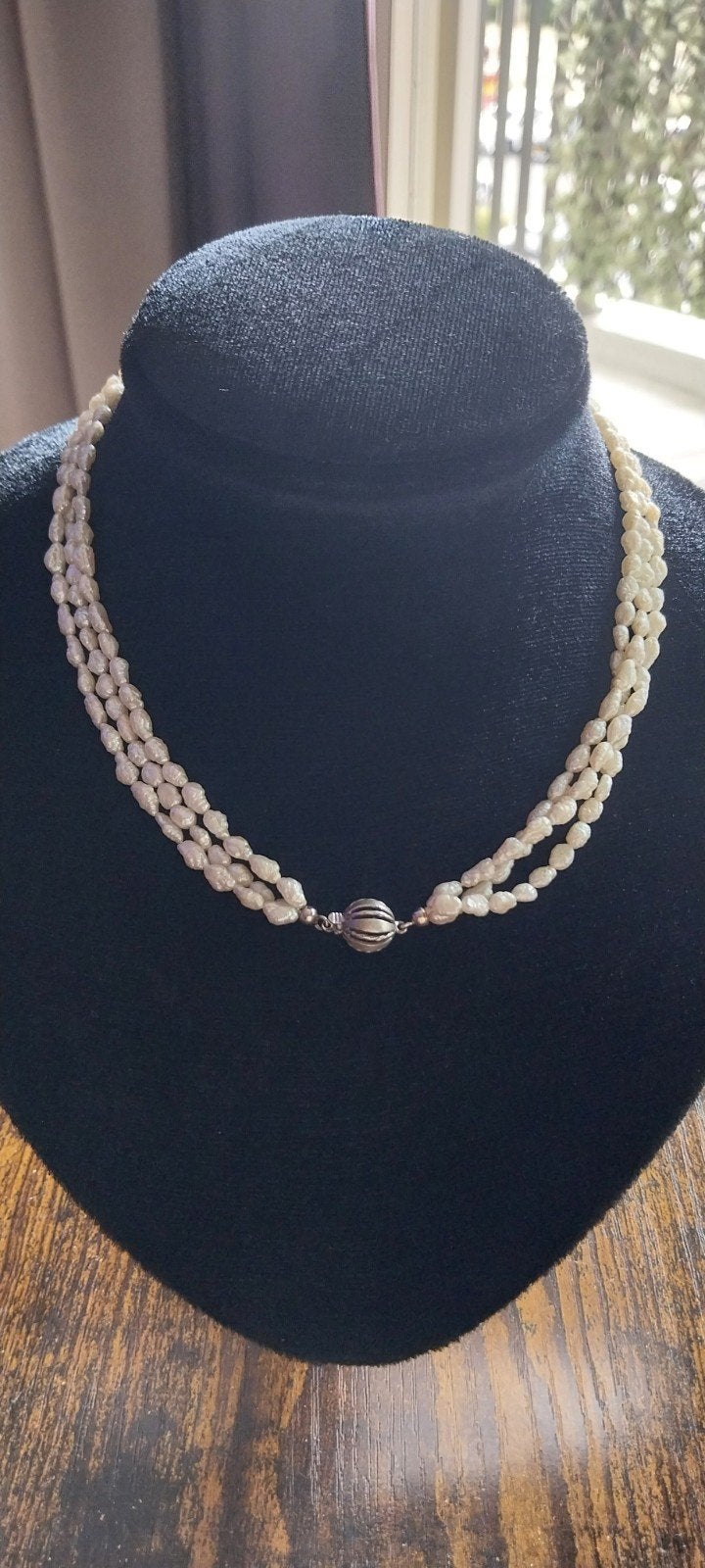parelketting met zilver slot, Ophalen, Zo goed als nieuw, Zilver, Zilver
