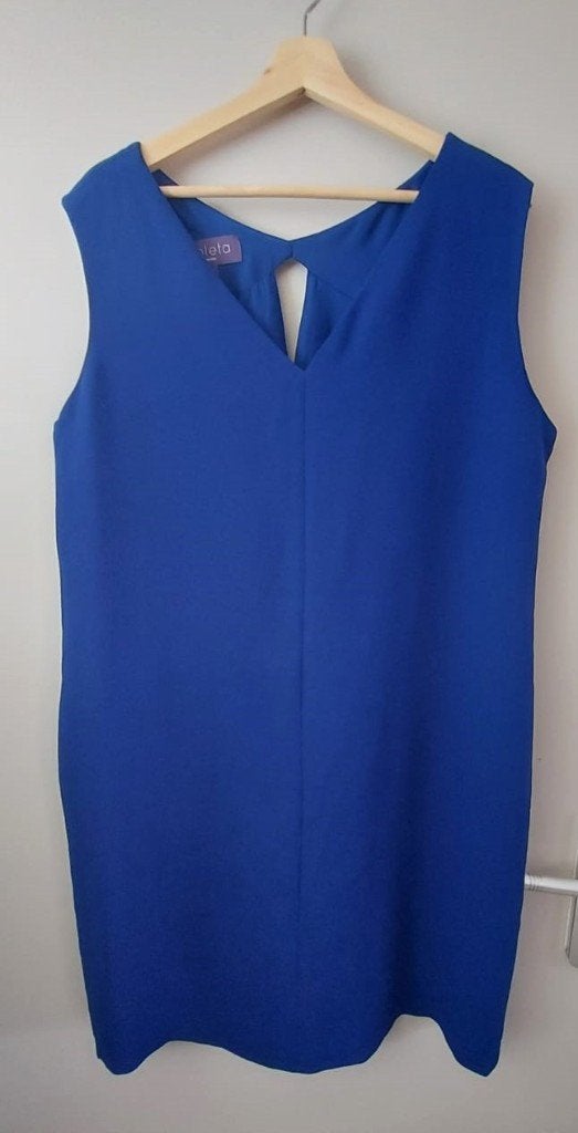 Violeta by Mango Blauwe Jurk - Nieuw met kaartje, maat L, Maat 38/40 (M), Blauw, Violeta by Mango, Nieuw