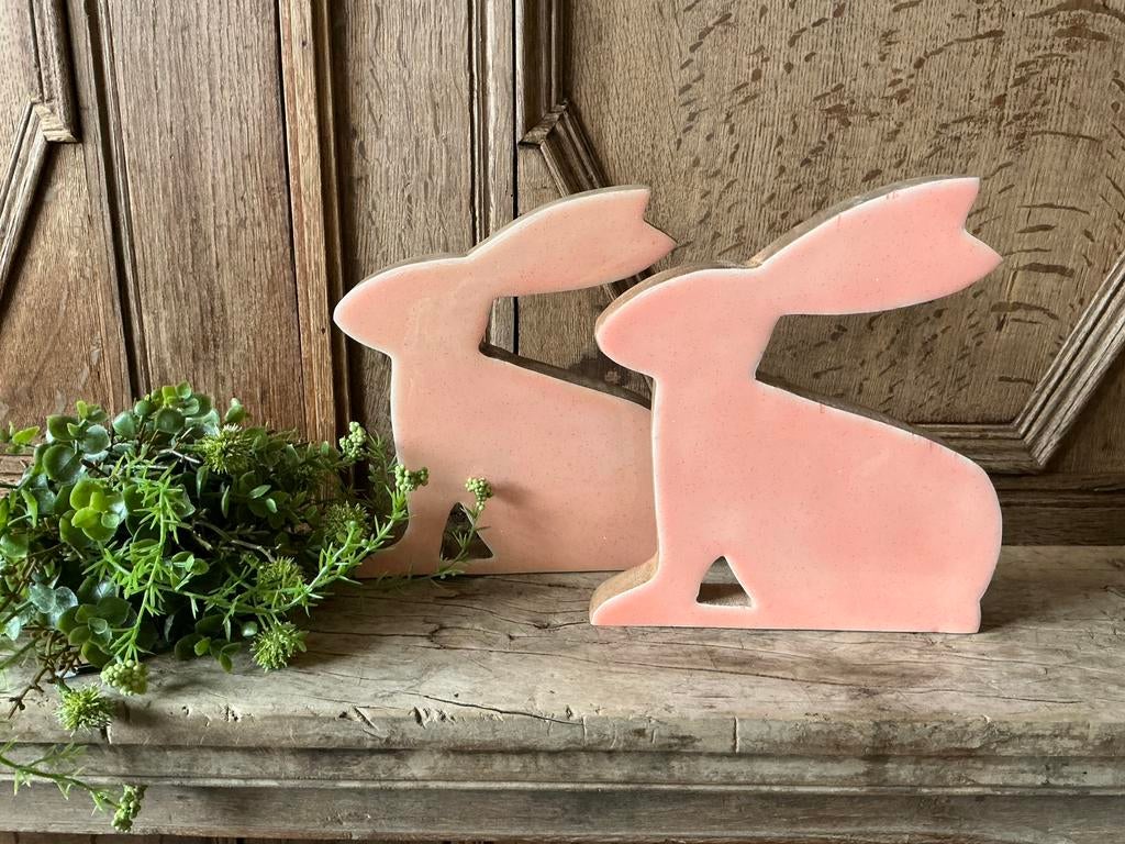 NIEUW houten hazen konijnen, Diversen, Pasen, Ophalen of Verzenden, Nieuw