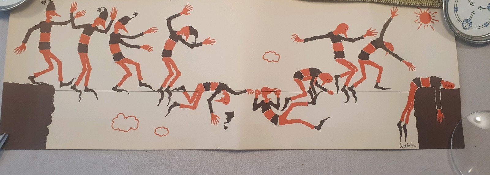 Vintage Woeloem (Okki) evenwicht  Acrobatiek Wim Hessels, Ophalen