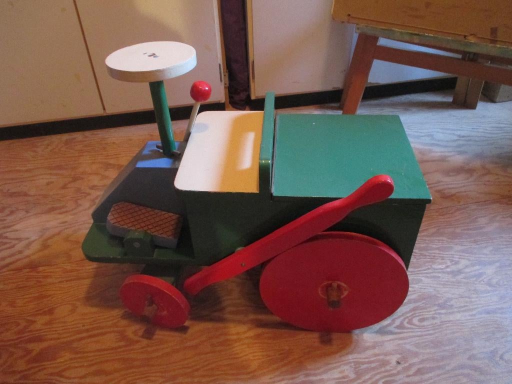 Houten Speelkar met laadbak, Ophalen, Gebruikt, Rij- of Hobbelspeelgoed