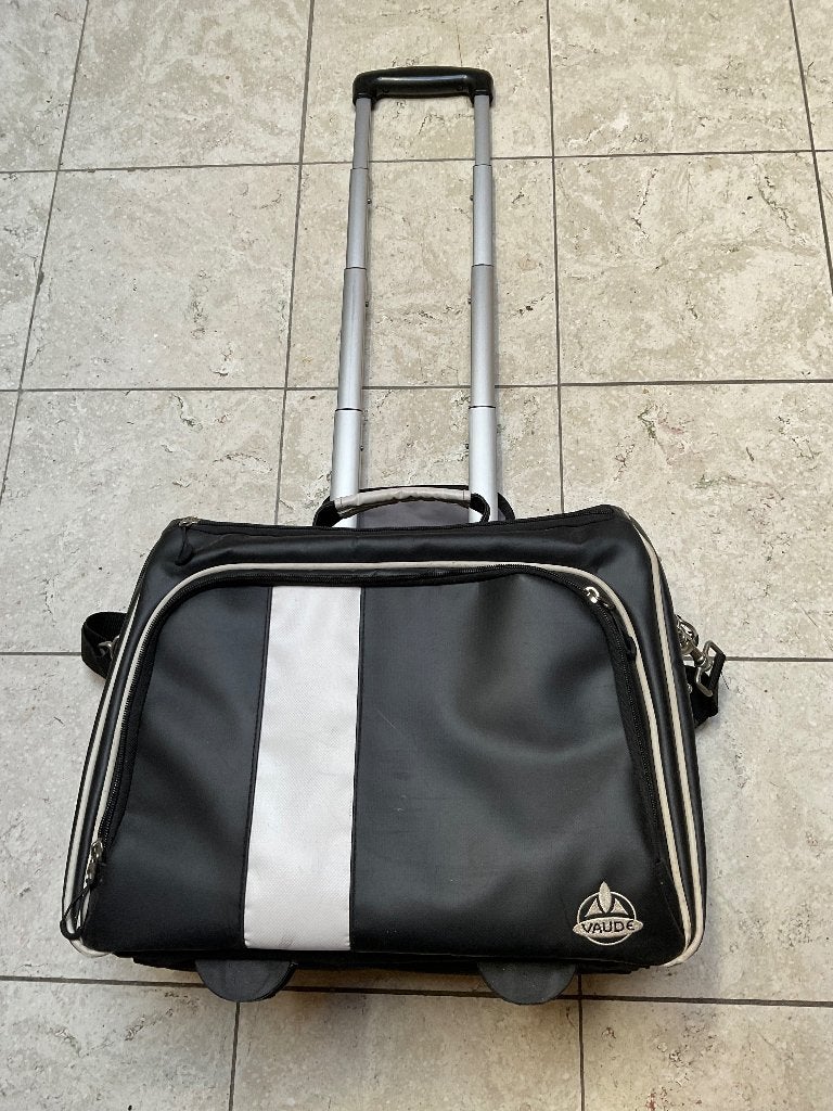 Trolley reiskoffer Vaude, Ophalen of Verzenden, Gebruikt, Zacht kunststof, Uitschuifbare handgreep