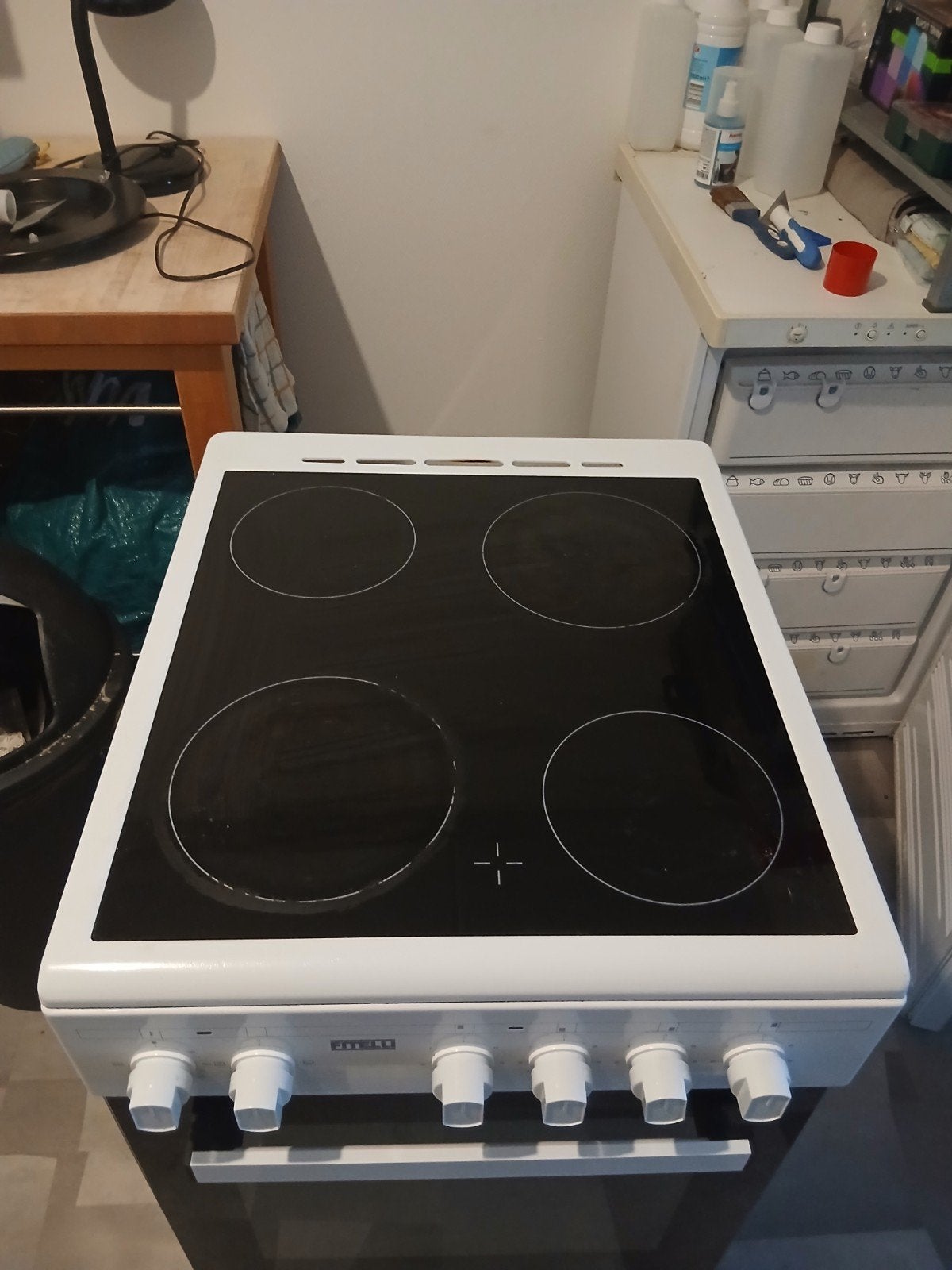 inductie plus oven, Gebruikt, Gas, Vrijstaand, 4 kookzones