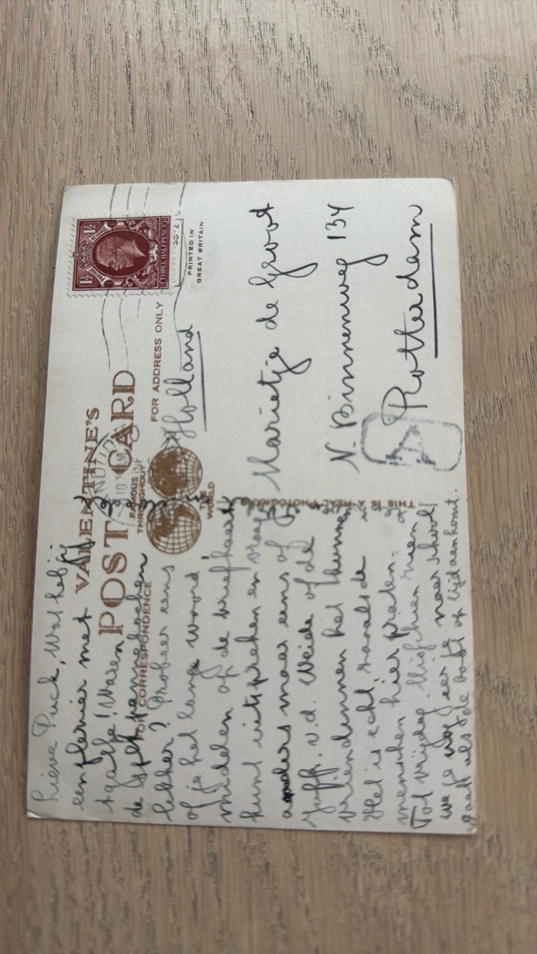 Bestellersstempels A en C in kastje Rotterdam juni 1936, Ophalen of Verzenden, Briefkaart