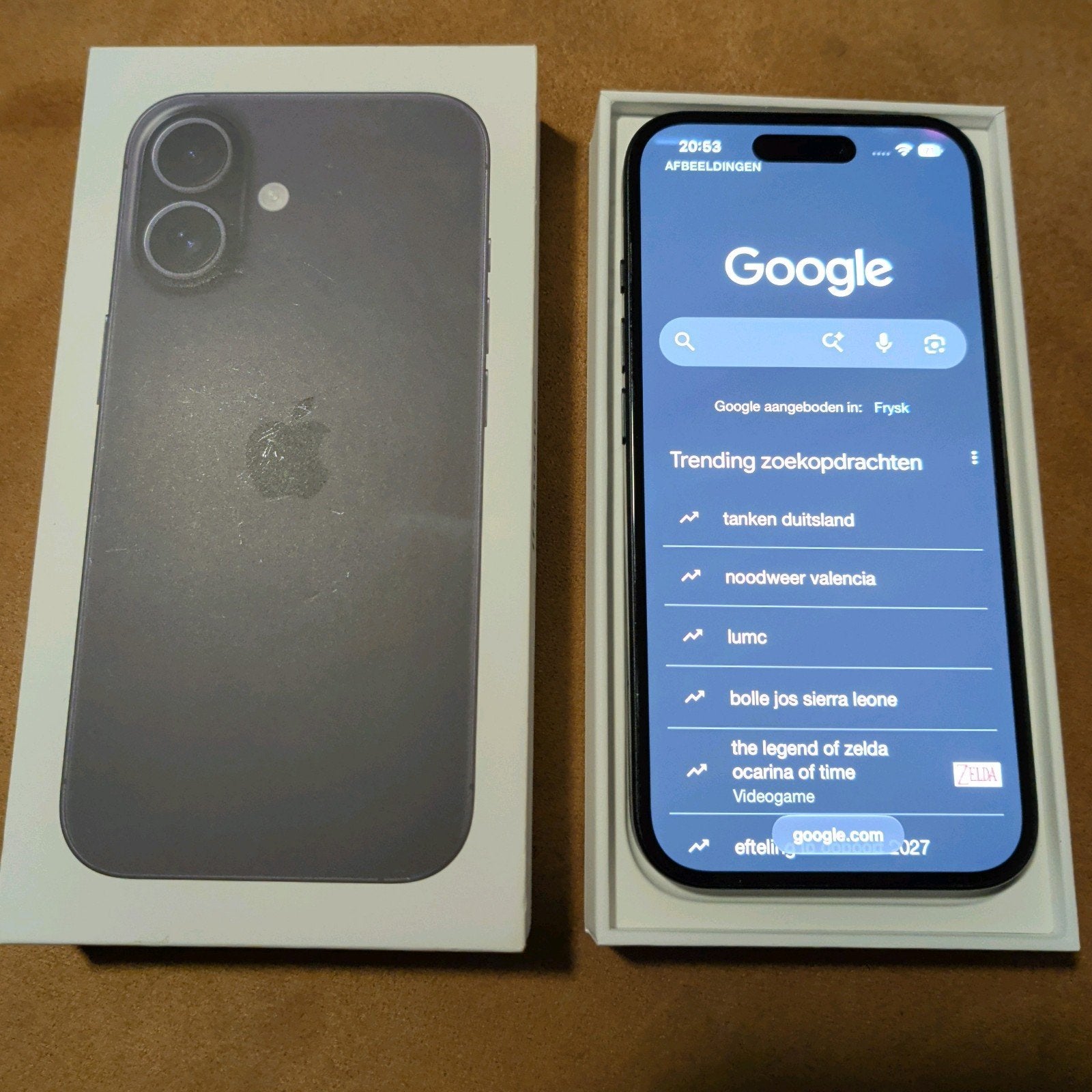 iPhone 16 256GB - Batterij 91%, Zwart, IPhone 16, Zo goed als nieuw, Zonder simlock