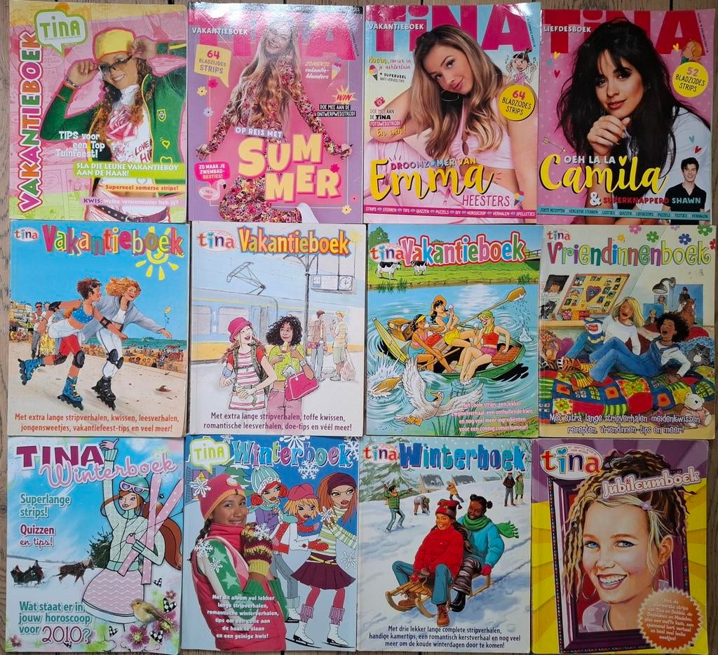 12 Tina vakantiealbums: zomer, winter, vriendinnen, jubileu, Meerdere stripboeken, Ophalen of Verzenden, Gelezen