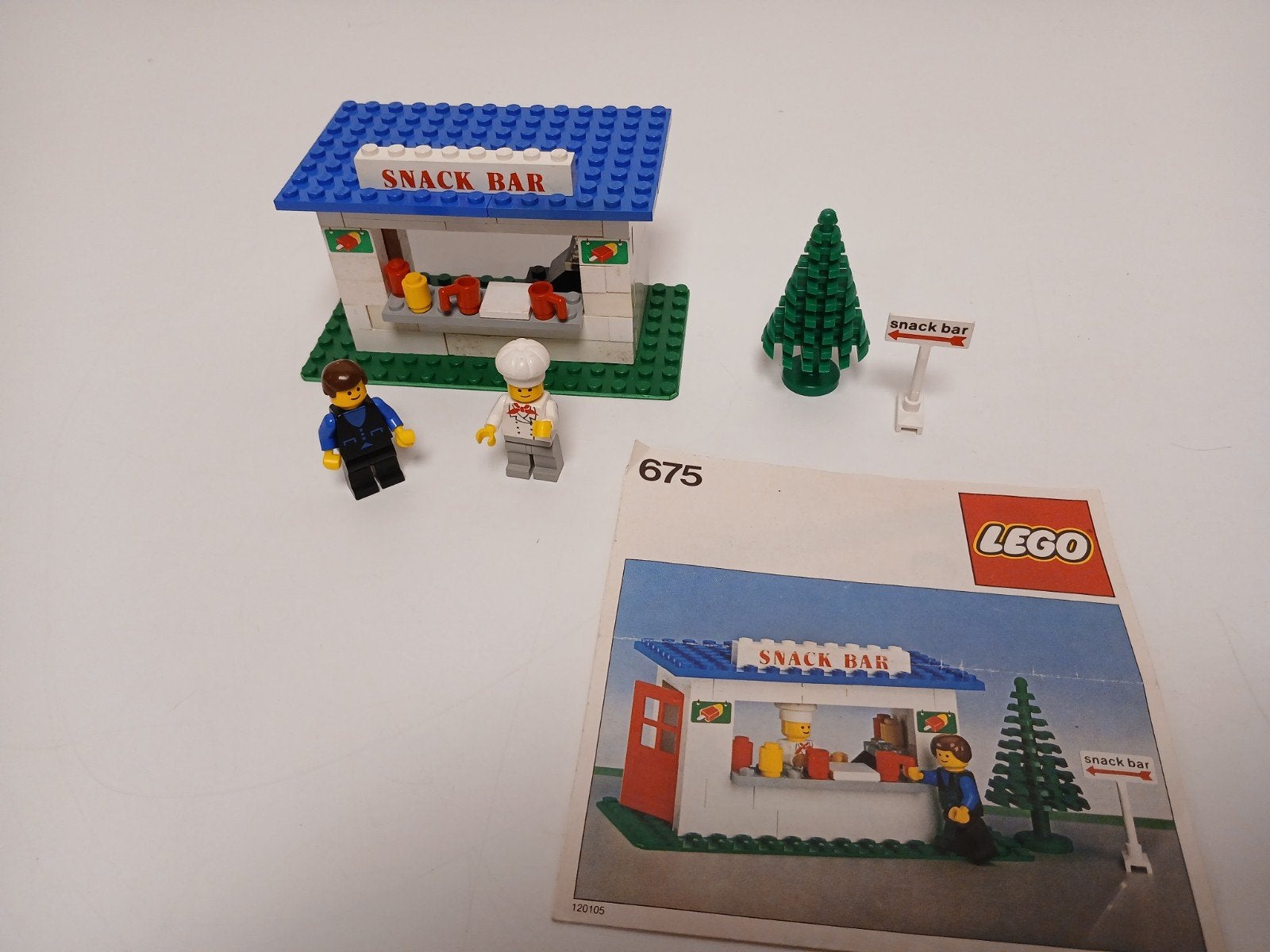 Vintage lego 675 snackbar met boekje, Ophalen of Verzenden