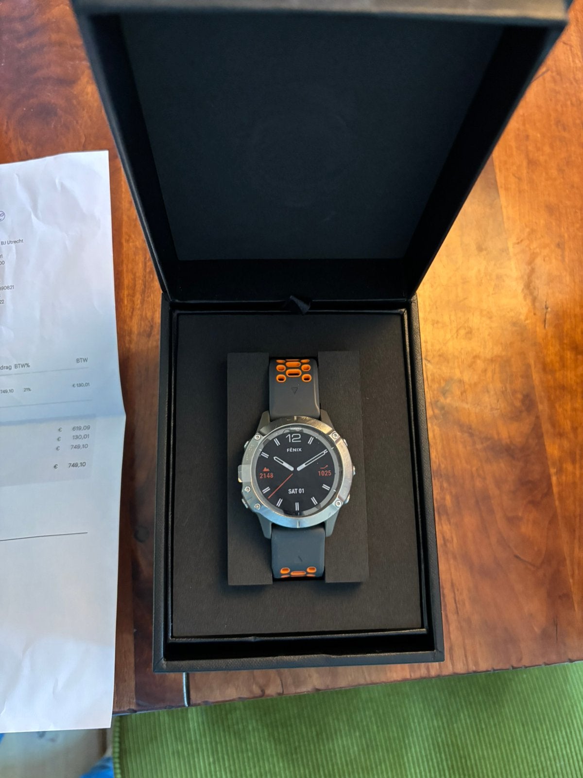 Garmin Fenix 6 Sapphire titanium 47mm, Sieraden, Tassen en Uiterlijk, Gebruikt, Hartslag, Ophalen of Verzenden, Waterdicht