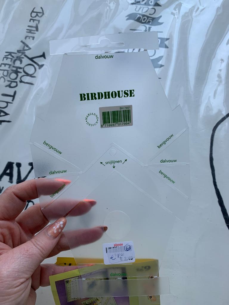 Birdhouse Vogelhuis kaarten maken mal 1 euro, Hobby en Vrije tijd, Kaarten | Zelf maken, Ophalen of Verzenden, Nieuw, Dieren, Pons of Mal