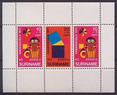 Suriname NVPH nr 591 postfris Kinderpostzegels 1972, Ophalen of Verzenden, Postfris