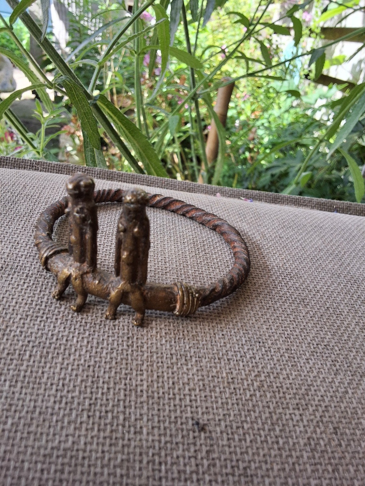 Antiek Afrika Brons dokon fetish Armband bwa heiligdom, Ophalen of Verzenden