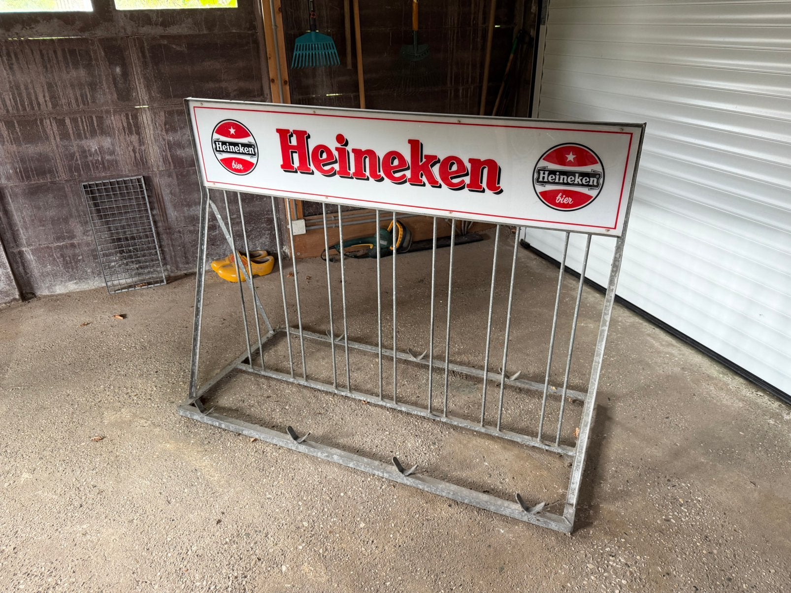 Origineel Heineken Horeca Fietsenrek - in zeer goede staat, Ophalen, Zo goed als nieuw, Reclamebord, Plaat of Schild, Heineken