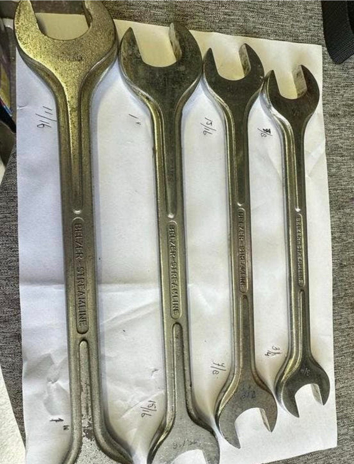 Set Belzer-Streamline steeksleutels (4 stuks), Ophalen of Verzenden, Gebruikt, Sleutel/ratel