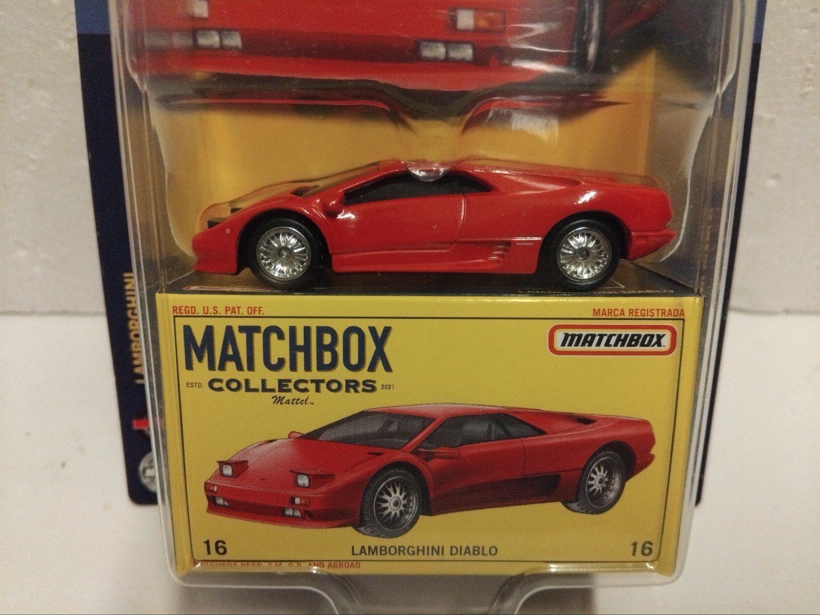 Matchbox #16 Collectors Lamborghini Diablo 3INCH, Ophalen of Verzenden, Zo goed als nieuw, Auto