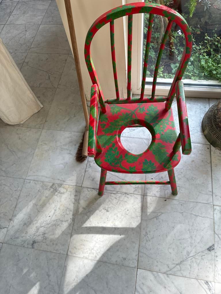 Unieke Kinderstoel voor potje - Handgeschilderd Design, Kinderen en Baby's, Kinderstoelen, Ophalen, Gebruikt, Overige typen