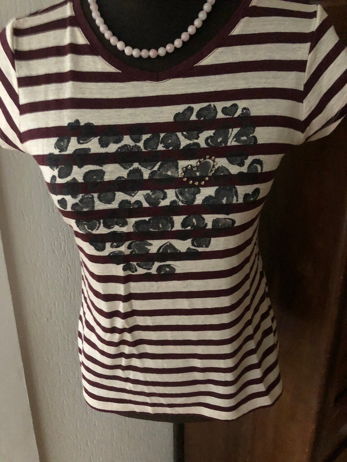 Marccain shirt met linnen 34/36, Overige kleuren, Verzenden, Zo goed als nieuw, Korte mouw
