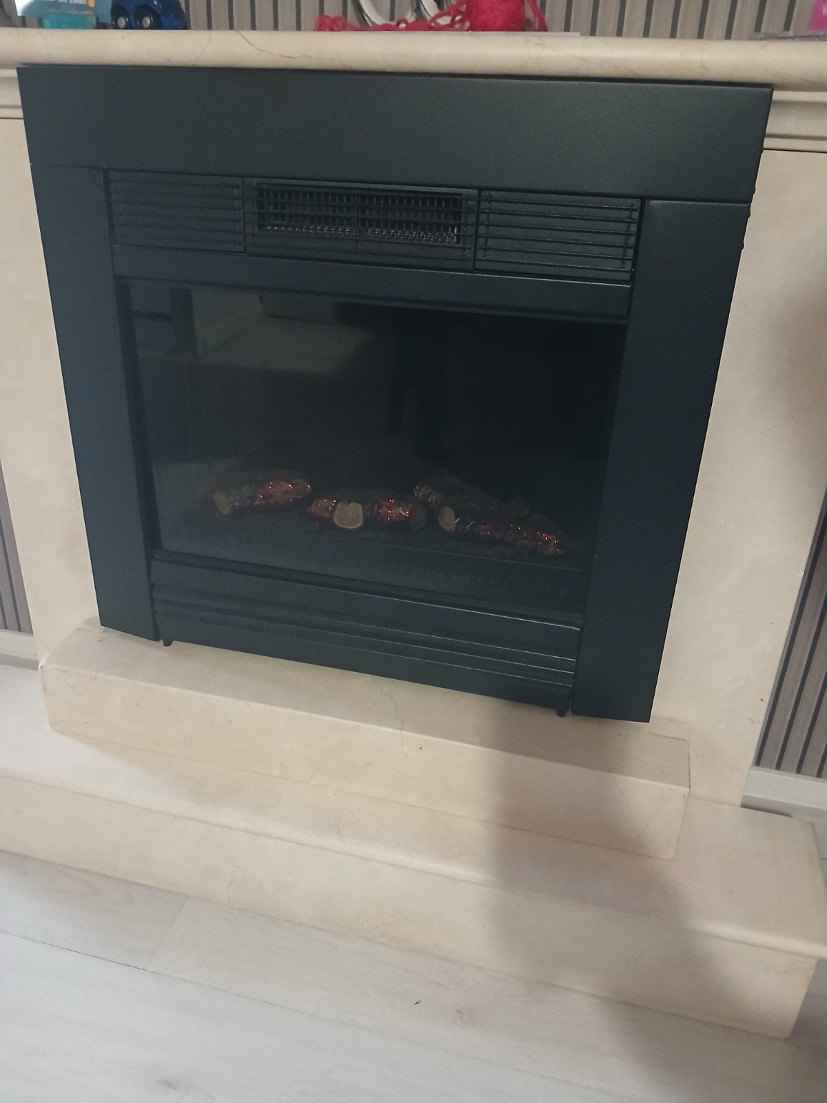 elektrische haard met marmeren schouw, Ophalen, Vrijstaande haard, Elektrische haard