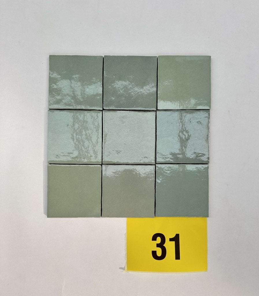 Turquoise, keramische tegels 10x10cm– ± 2,70 m² – restpartij, Ophalen, Nieuw, Minder dan 20 cm, Minder dan 20 cm