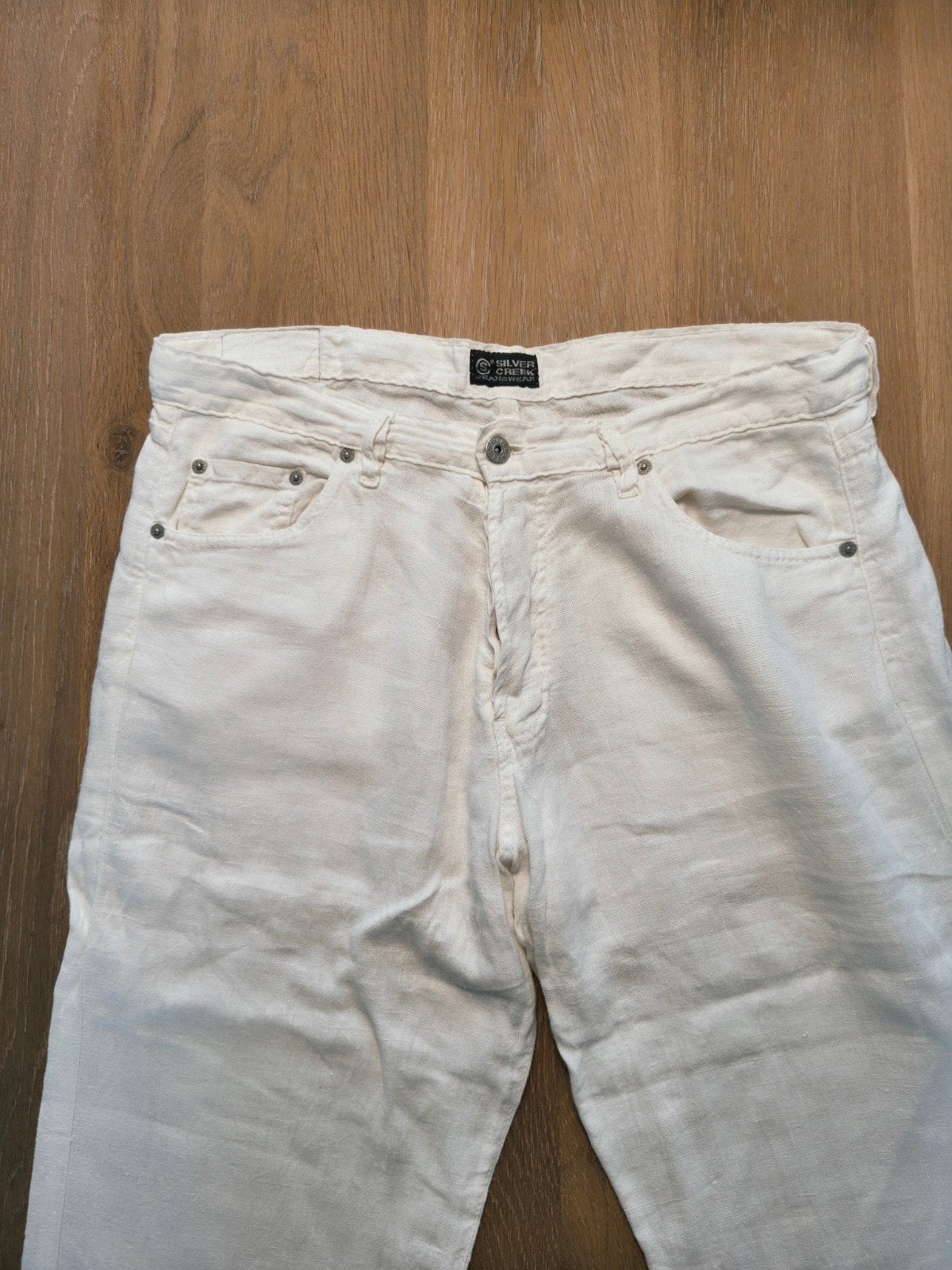 Lange linnen herenpantalon maat W33/L36, Kleding | Heren, Wit, Overige maten, Ophalen of Verzenden, Gedragen