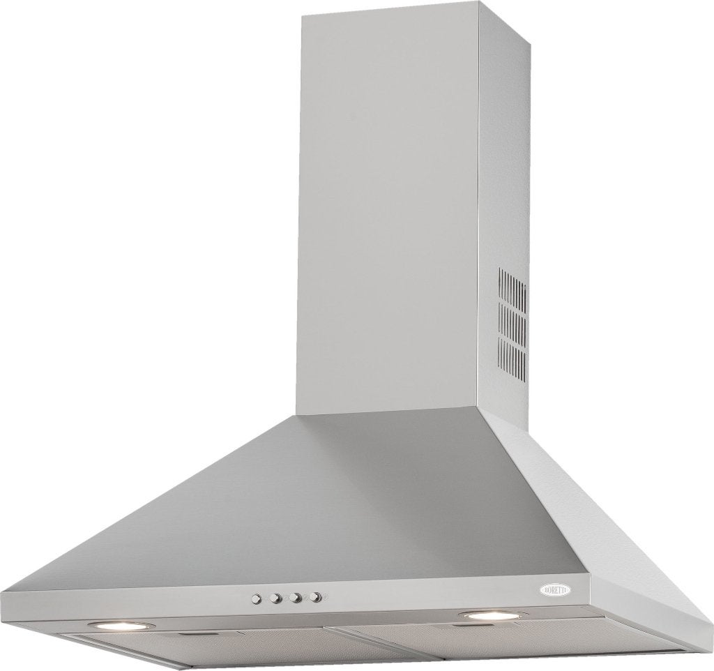 Boretti afzuigkap  rvs Breed 90 cm, Witgoed en Apparatuur, Afzuigkappen, Ophalen, Wandschouwkap, Zo goed als nieuw, 400 tot 600 m³ per uur