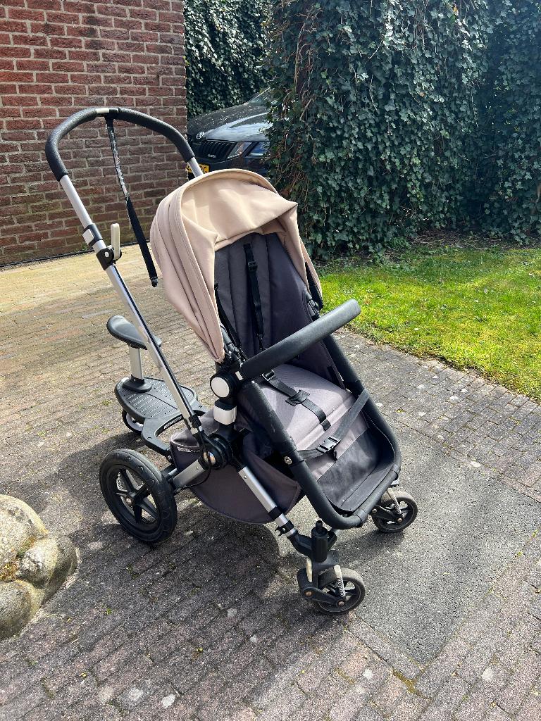Bugaboo Cameleon Kinderwagen met meerijdplankje, Gebruikt, Bugaboo, Verstelbare duwstang, Ophalen