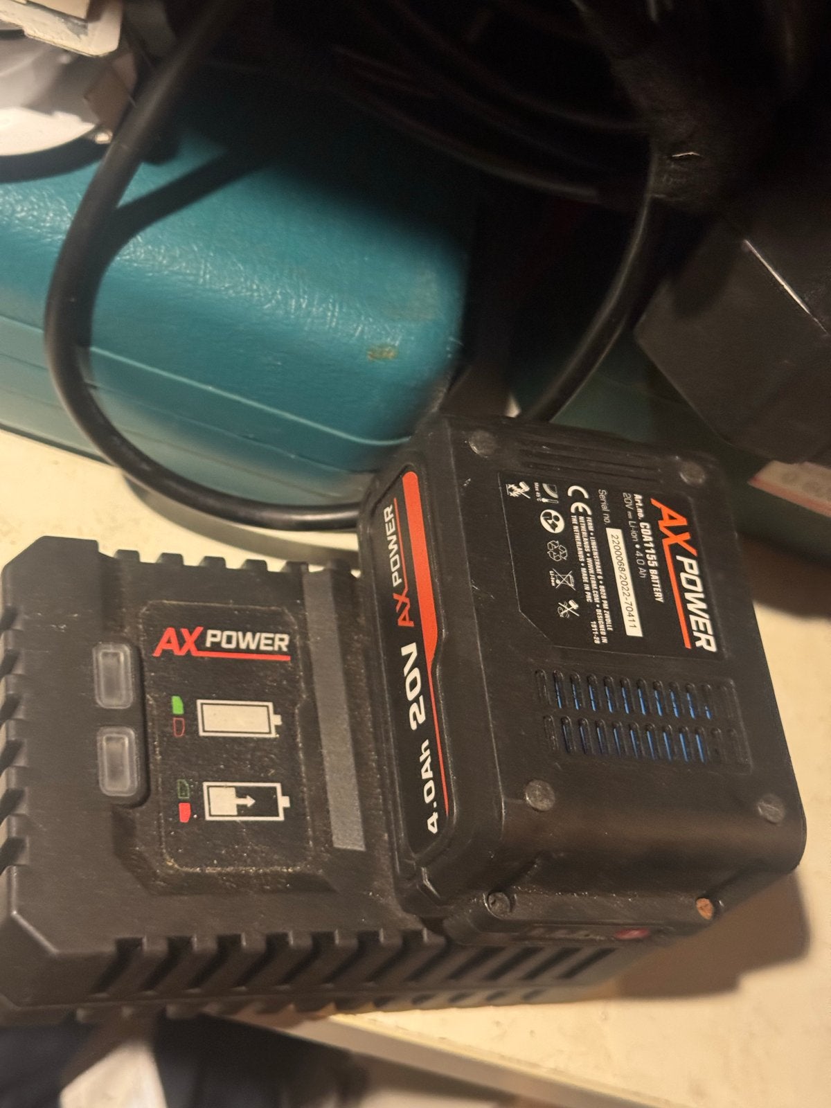 AX Power 20V 4.0Ah Accu en Lader - Nieuwstaat, Nieuw, Ophalen of Verzenden, A, A