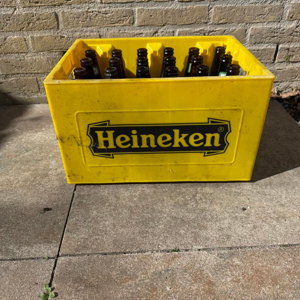 Gele Heineken krat, Ophalen, Zo goed als nieuw, Flesje(s), Heineken