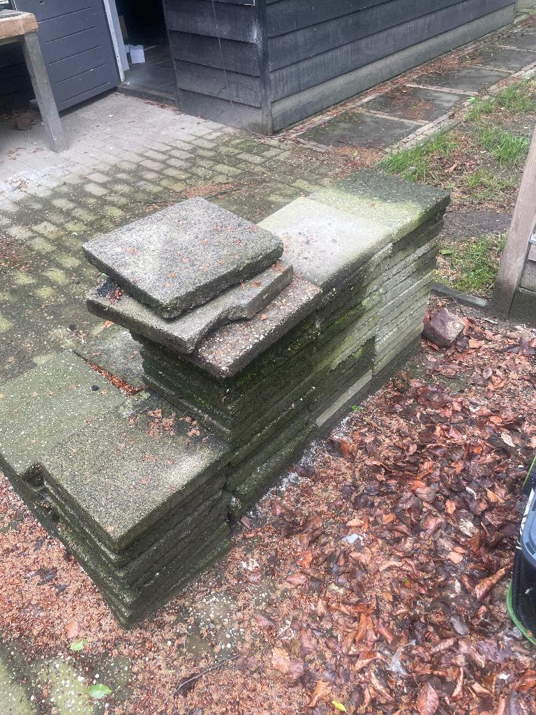 Gratis betontegels, Ophalen, Gebruikt, Beton, Terrastegels