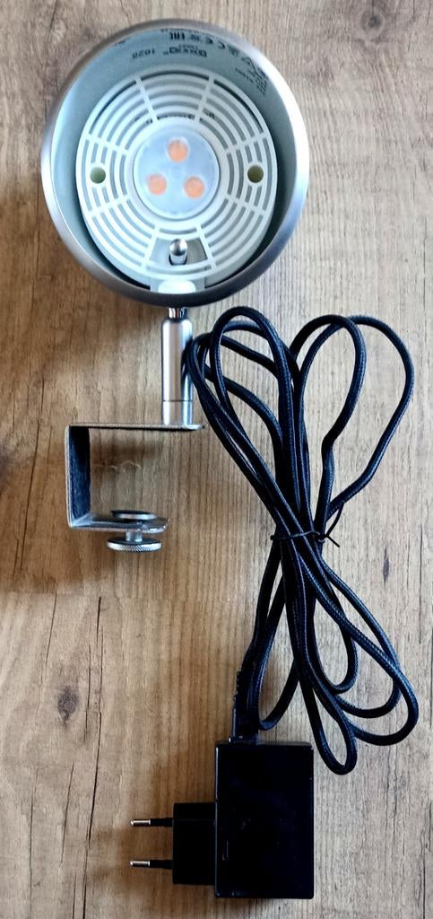 IKEA LED Klemspot Klem Lampje 3.4W - Zilver/Wit, Led-lamp, Minder dan 30 watt, Overige fittingen, Ophalen of Verzenden