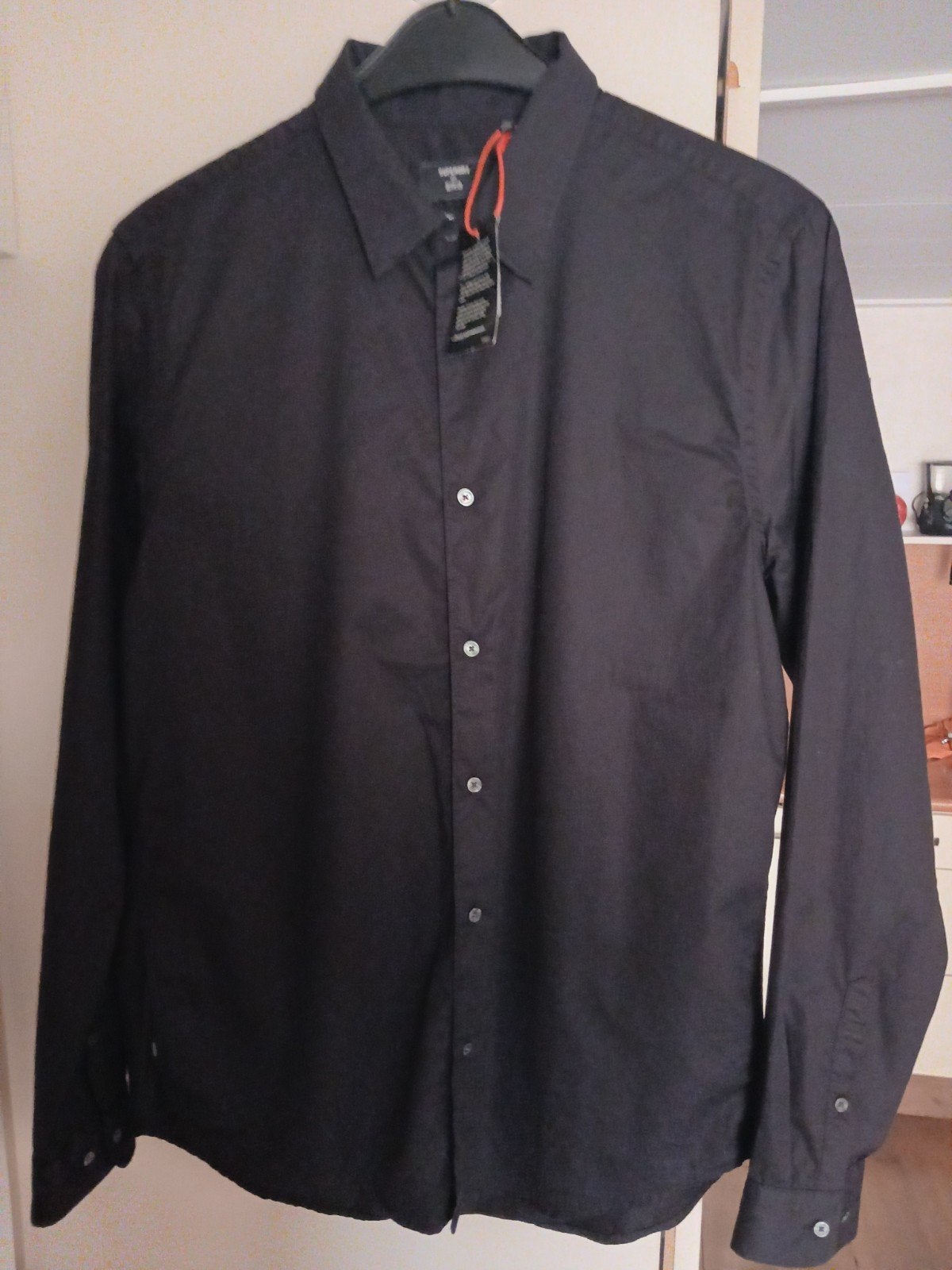 superdry blouse maat L zwart nieuw met extra knoopjes, Kleding | Heren, Zwart, Nieuw, Ophalen of Verzenden, Halswijdte 41/42 (L)