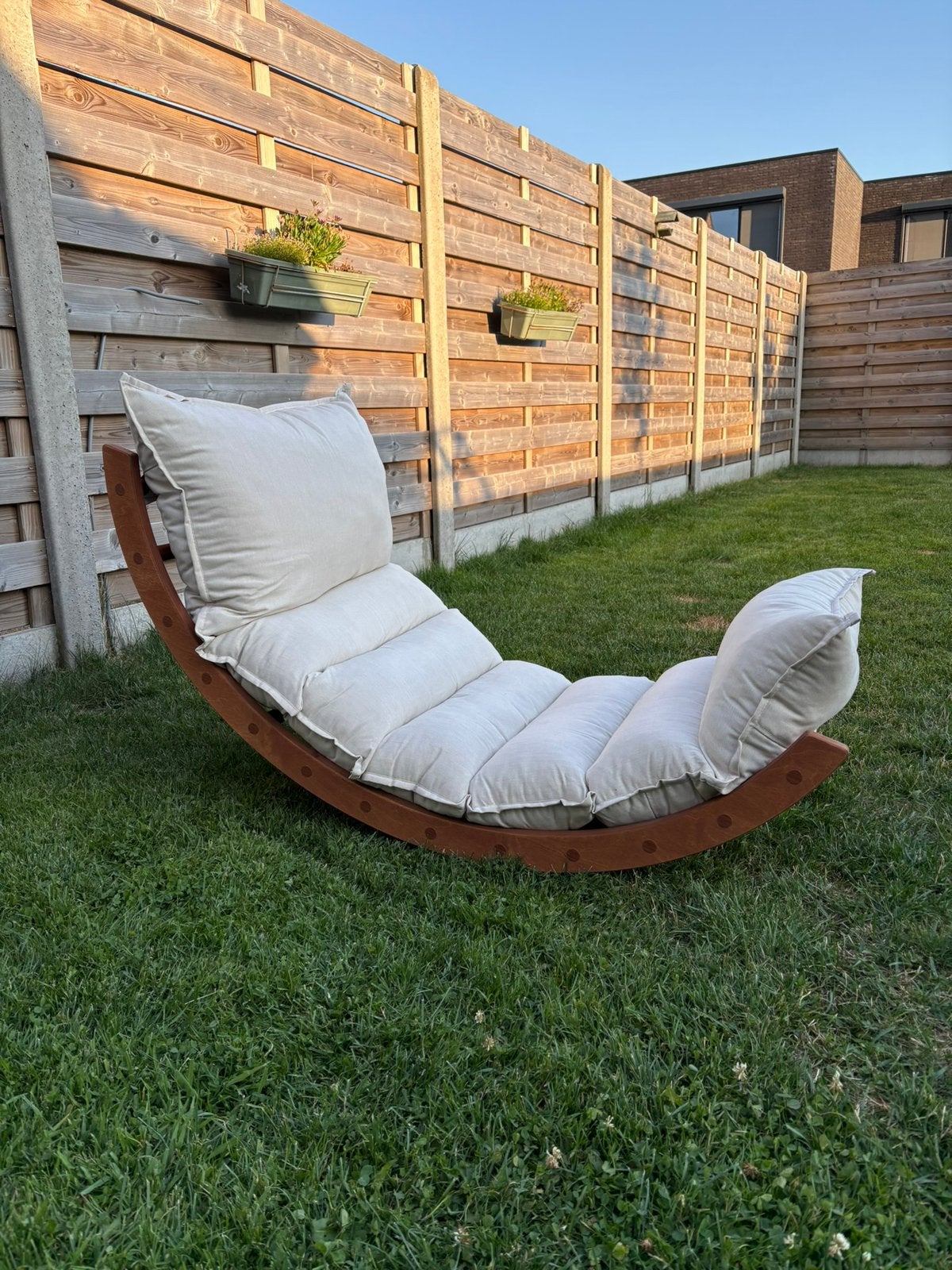 Fitwood Laakso Beige schommelstoel met outdoor kussen, Kinderen en Baby's, Ophalen, Nieuw