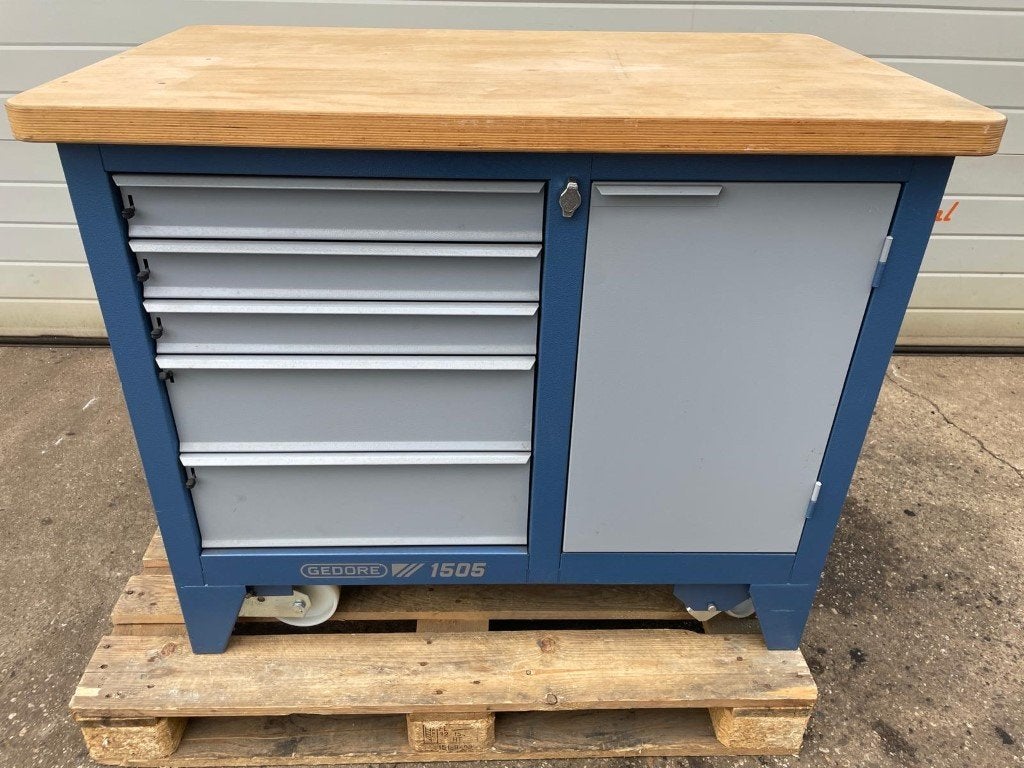 Gedore GW 1505, Verrijdbare werkbank, 1100mmx900mmx652mm, Ophalen, Gedore, Zo goed als nieuw, /