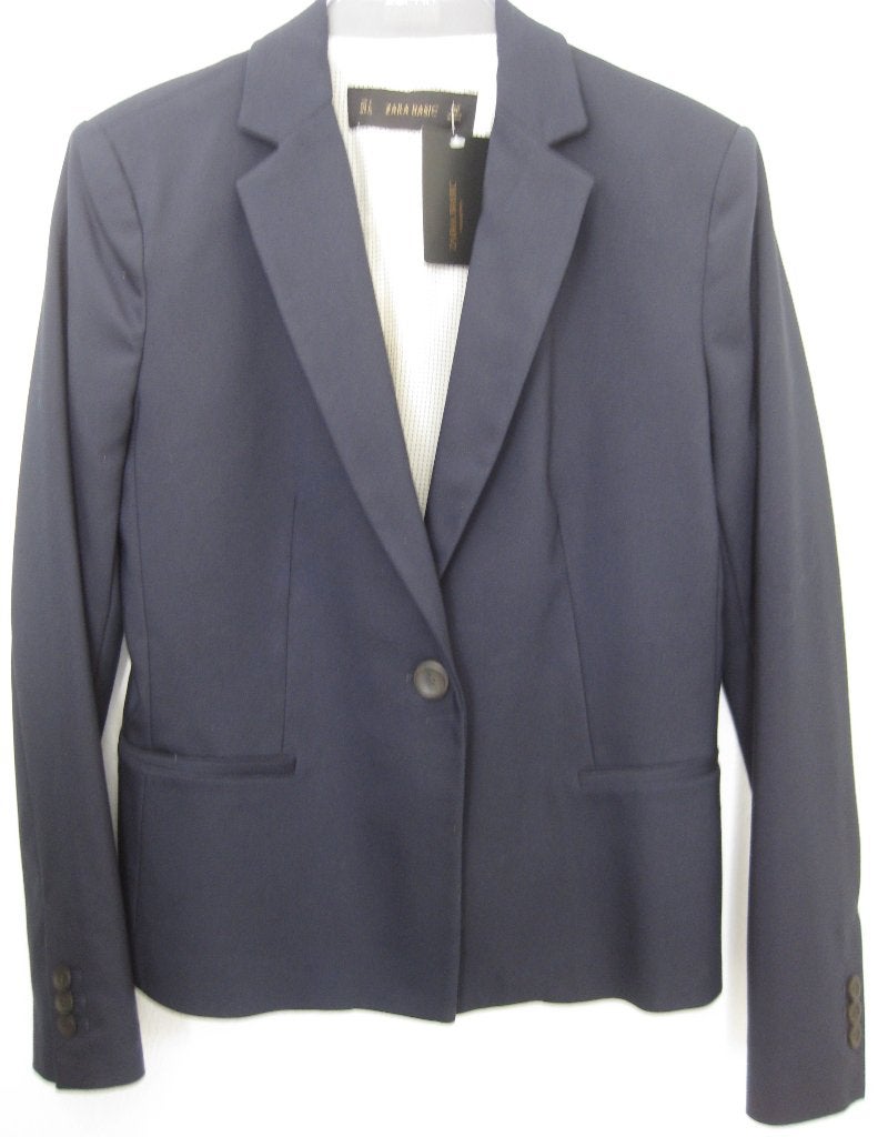 Zara Basics Colbert Jasje donkerblauw maat L gevoerd Nieuw, Blauw, Maat 42/44 (L), Nieuw, Ophalen of Verzenden
