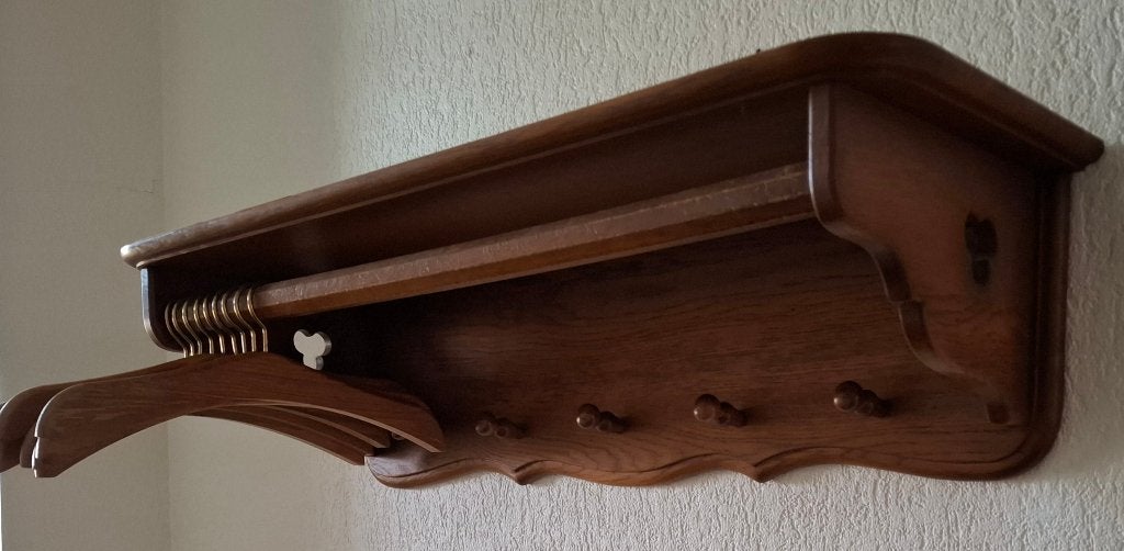 Eiken kapstok, Ophalen of Verzenden, Hout, Wandkapstok, Minder dan 100 cm