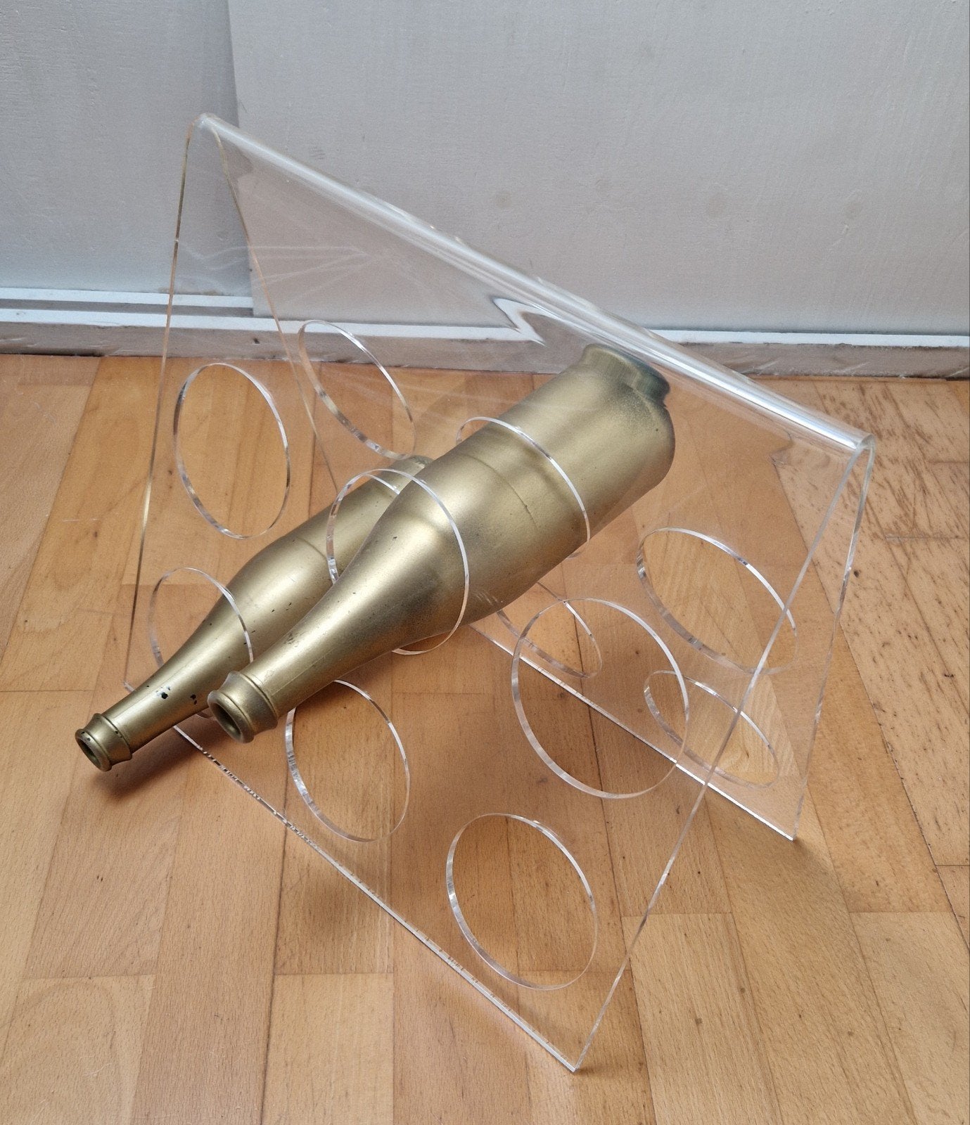 Plexiglas wijnrek voor 6 flessen, Ophalen, Gebruikt, Kunststof, 5 tot 15 flessen