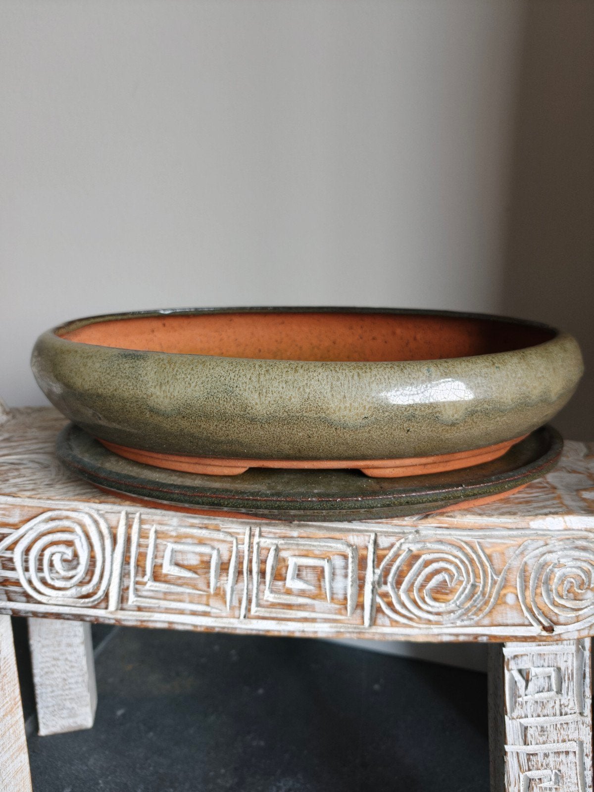 Bonsai pot 39 x 24.5 x 8 met schotel, ., Ophalen of Verzenden, ., Aardewerk