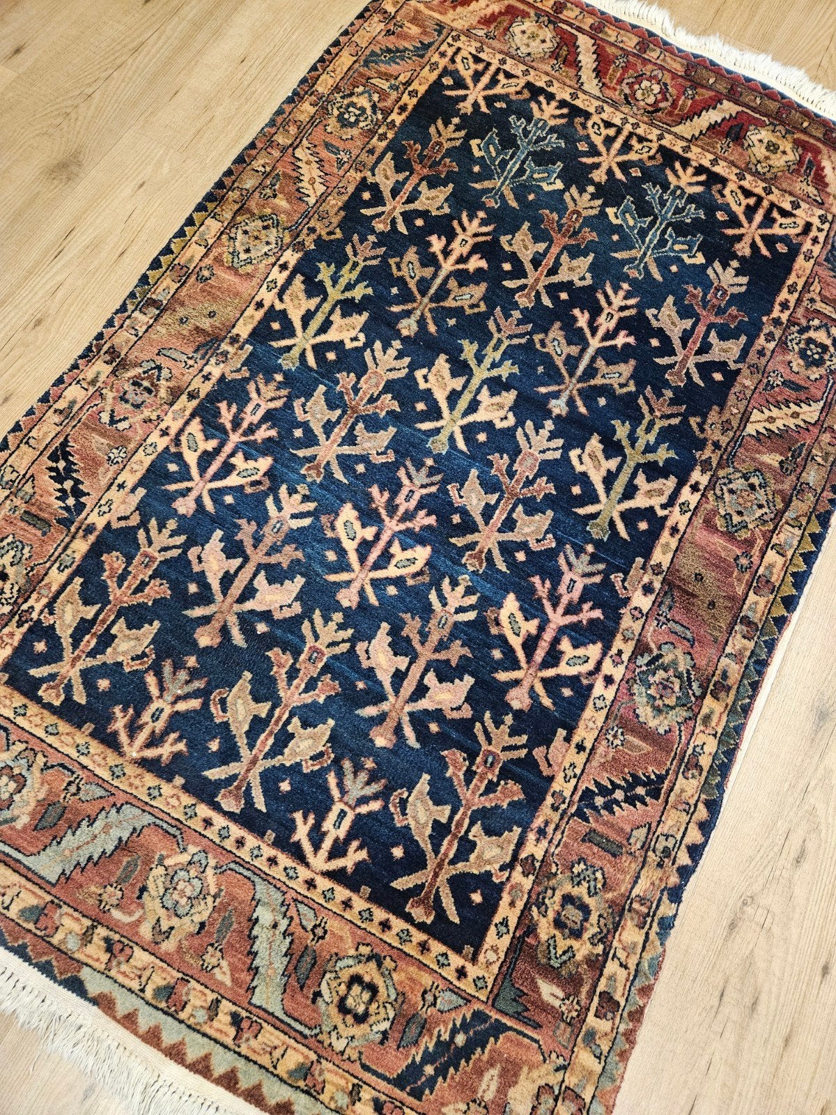 Vintage handgeknoopt perzisch tapijt 165x97, Info@SlatsAntiek.nl, Tweedehands, Perzisch, 150 tot 200 cm