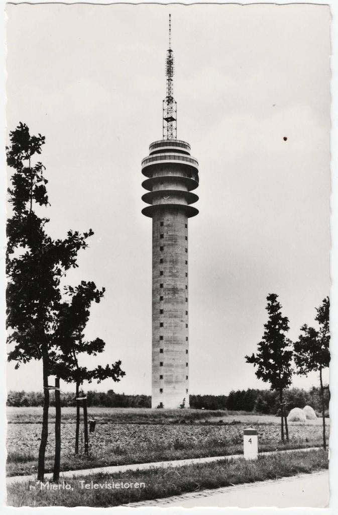 Mierlo – Televisietoren. Gelopen Kerkrade 1967., Verzamelen, Ansichtkaarten | Nederland, Gelopen, Noord-Brabant, 1960 tot 1980