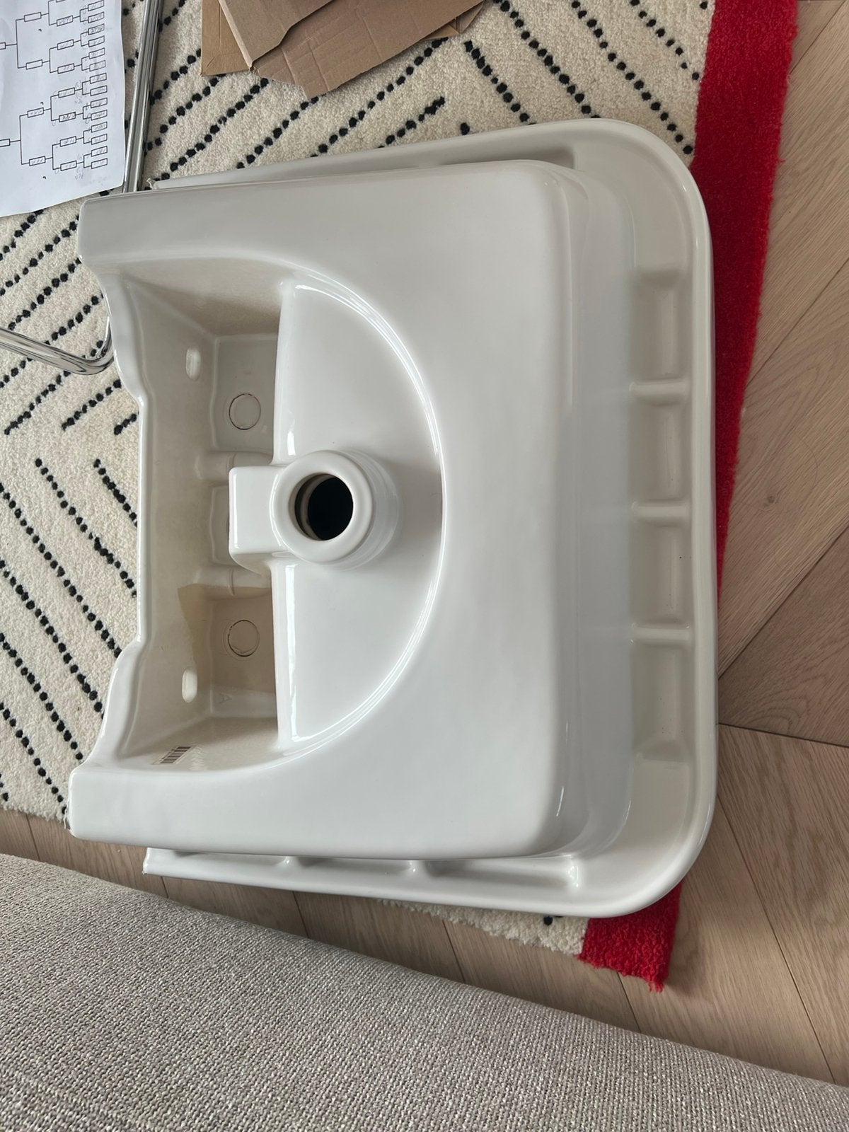 Villeroy Boch Architectura Wastafel, 600x470x180mm, Ophalen, Zo goed als nieuw, Wastafel