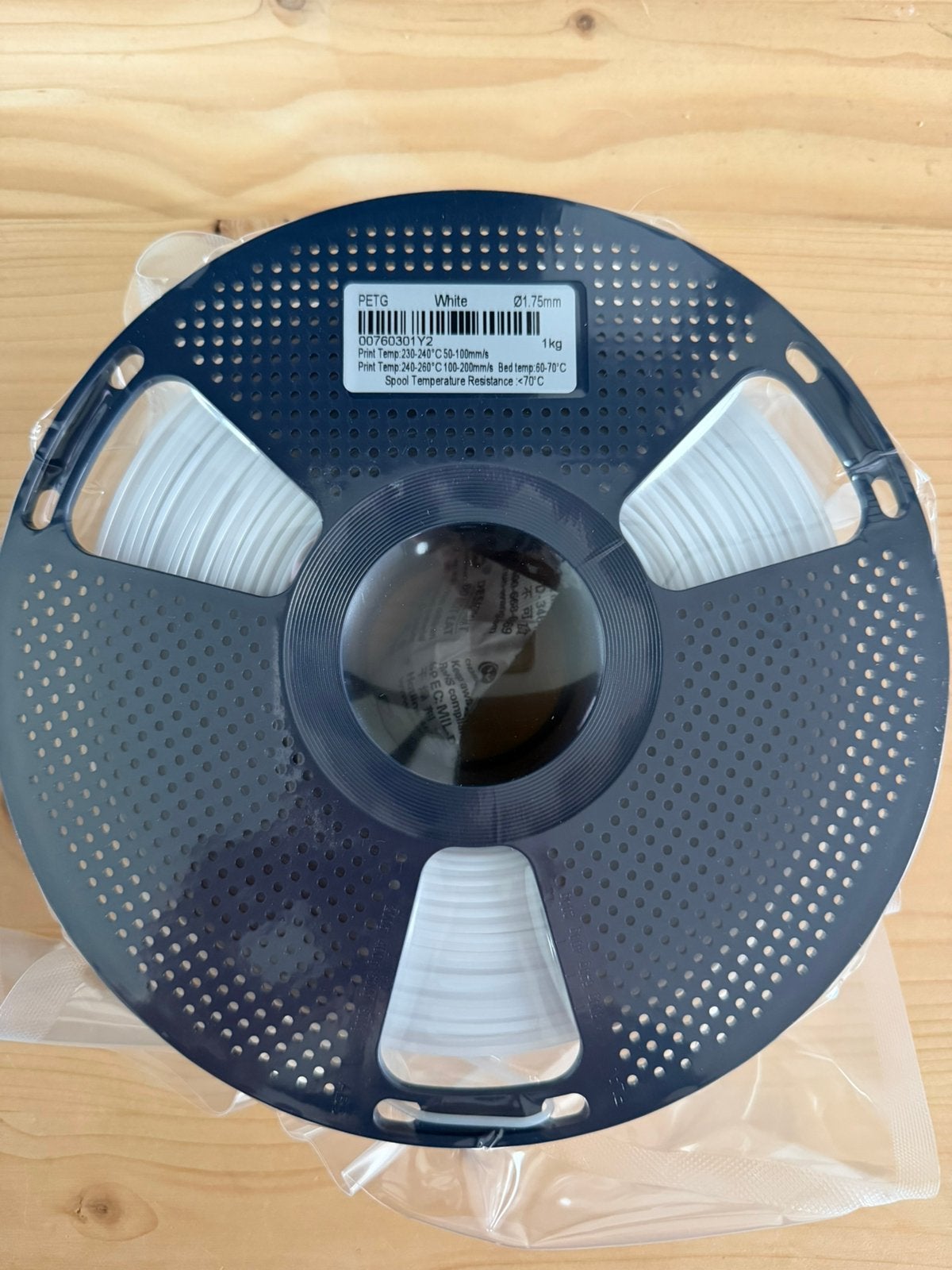 Petg filament wit 1 kilo 1,75mm, Ophalen of Verzenden, Zo goed als nieuw, MaLo Designs, Info@malodesigns.nl