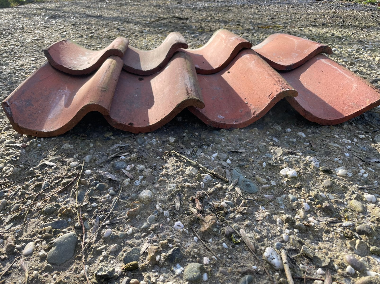 159 Oude holle dakpannen, Ophalen, Steen of Klei, Zo goed als nieuw, 15 m² of meer