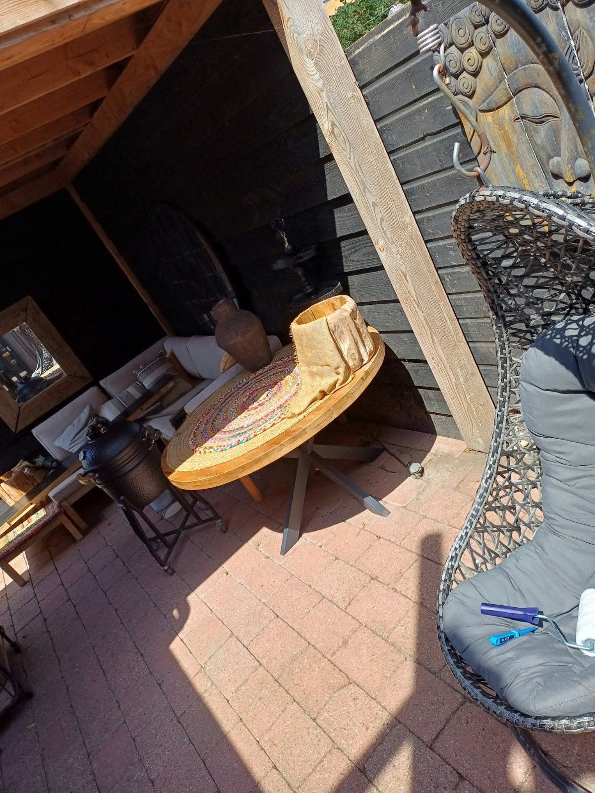 Eettafel rond 25 euro, Tuin en Terras, Ophalen, Hout