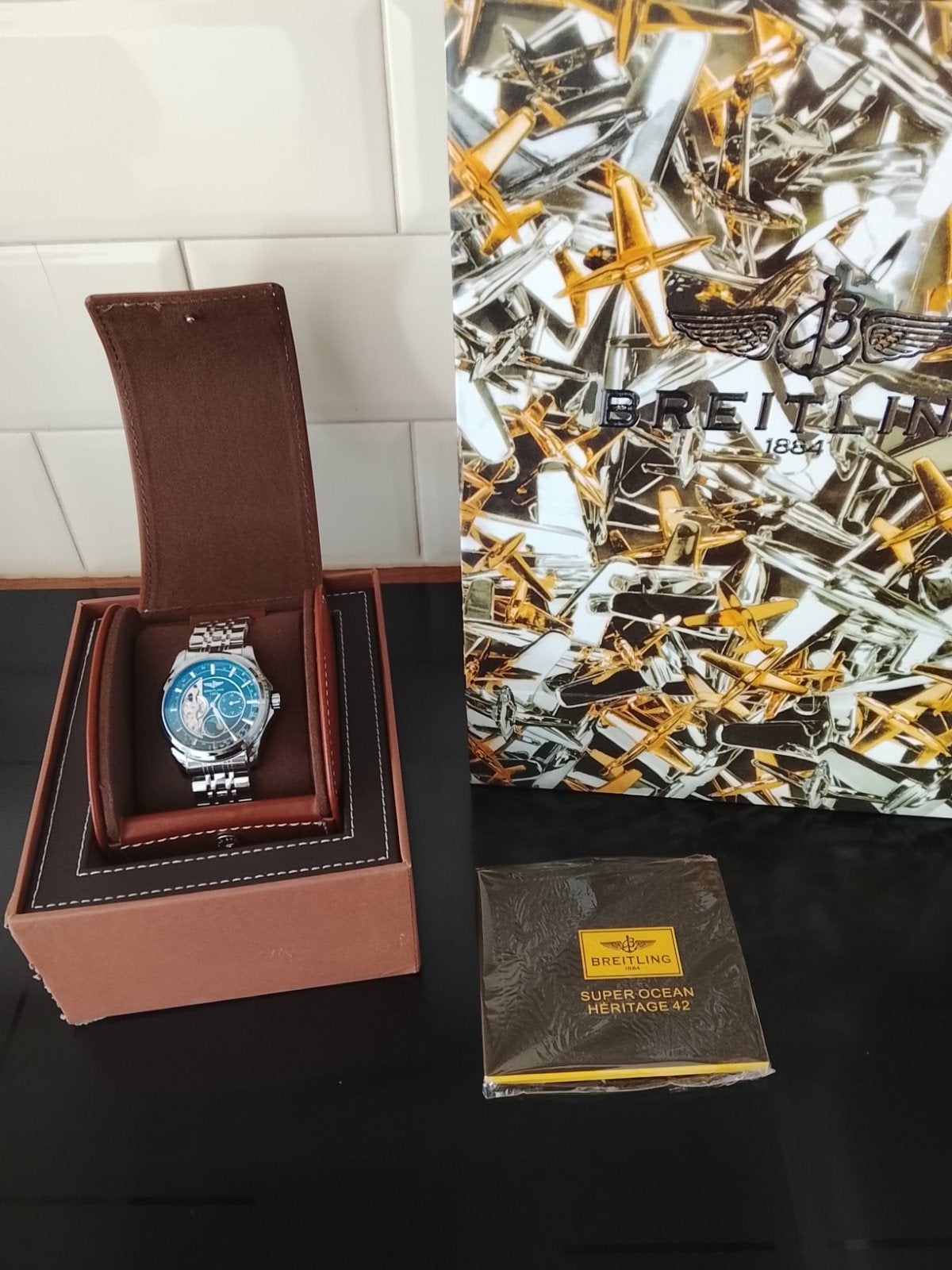 Breitling, Sieraden, Tassen en Uiterlijk, Horloges | Antiek, Ophalen of Verzenden, Staal, Breitling, 1960 of later