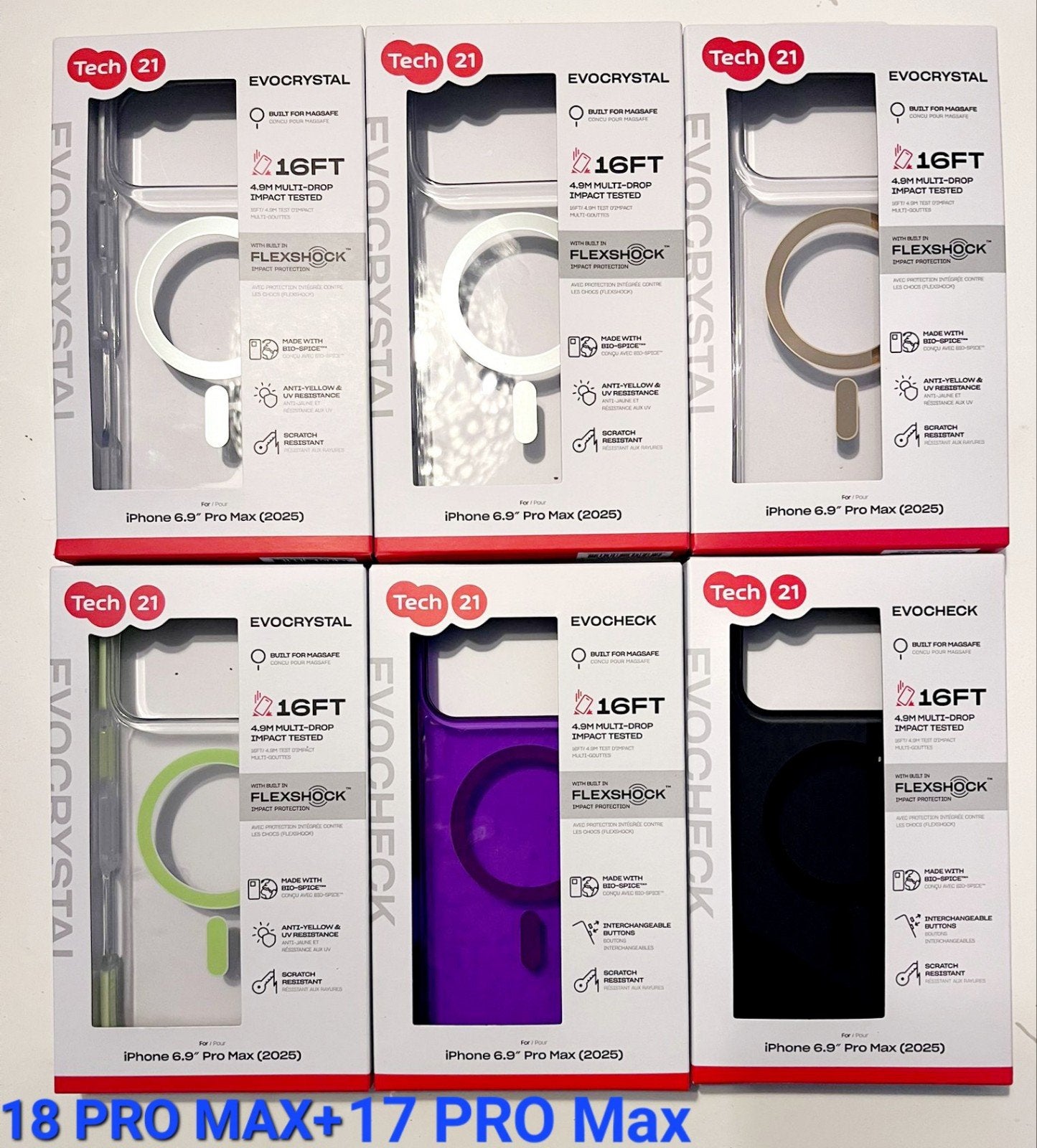 TECH21 Hoesjes iPhone 18 Pro Max+17Pro Max /NIEUW/WEBSHOP€39, Ophalen of Verzenden, Nieuw, Apple