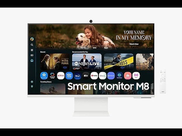 Samsung Smart Monitor M8 - 4K, LED, 50 Hz, Zo goed als nieuw, Samsung