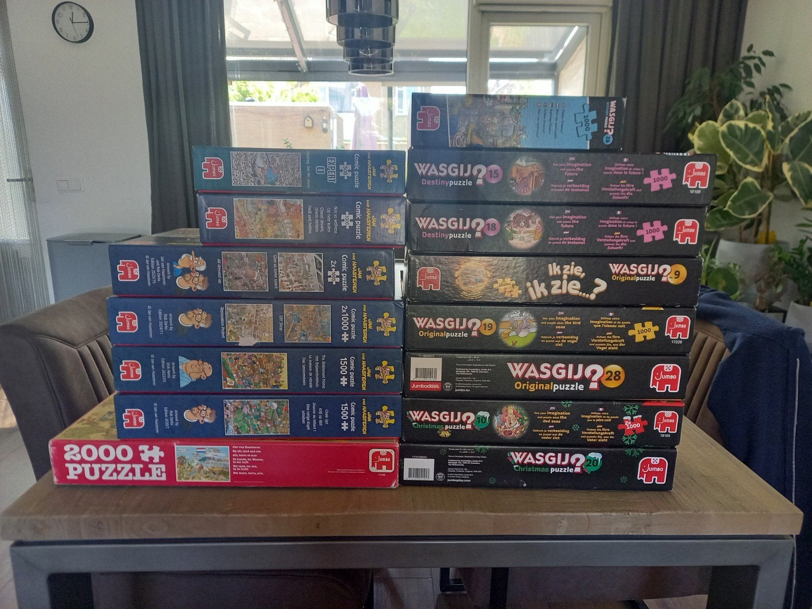 Jan van haasteren en wasgij puzzels, Ophalen of Verzenden, 500 t/m 1500 stukjes, Zo goed als nieuw