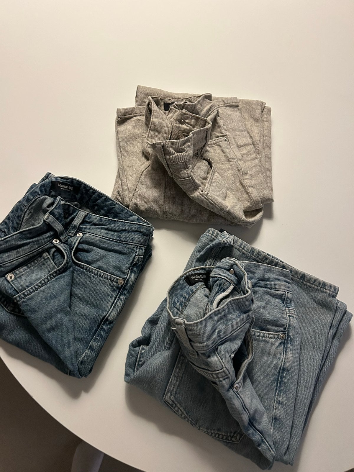 Massimo Dutti straight leg jeans, Verzenden, Gedragen, Blauw, Overige jeansmaten