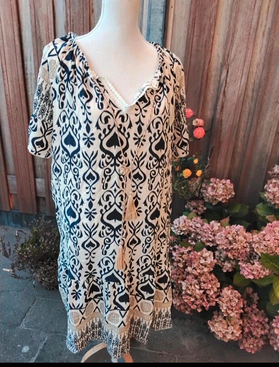 boho jurkje 1 mt, Ophalen of Verzenden, Zo goed als nieuw, Maat 38/40 (M), Onder de knie