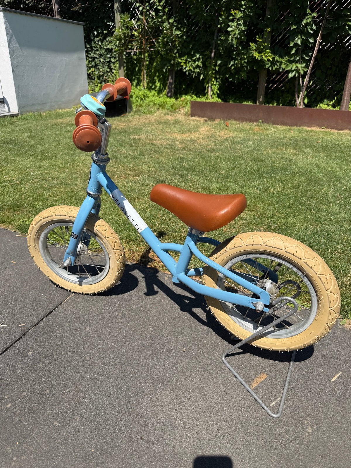Veloretti loopfiets blauw met standaard, Ophalen, Gebruikt, Minder dan 16 inch